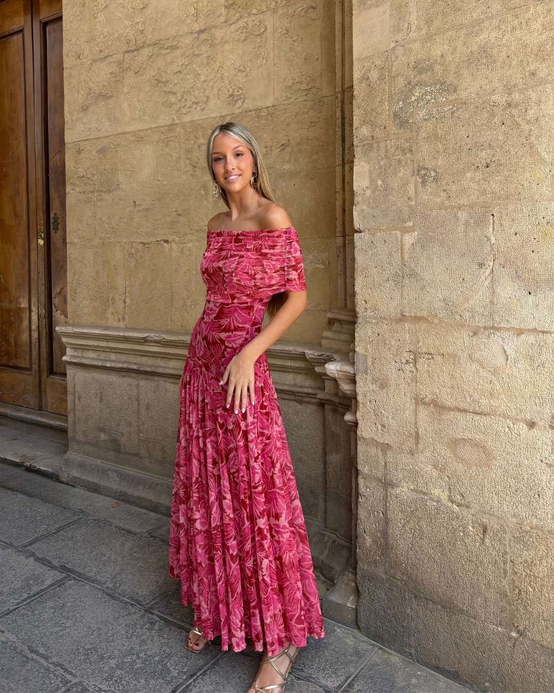 Vestido Sorano rosa *PREVENTA- EN FABRICACIÓN, SE ENTREGA EN SEMANA 6 DE ABRIL*