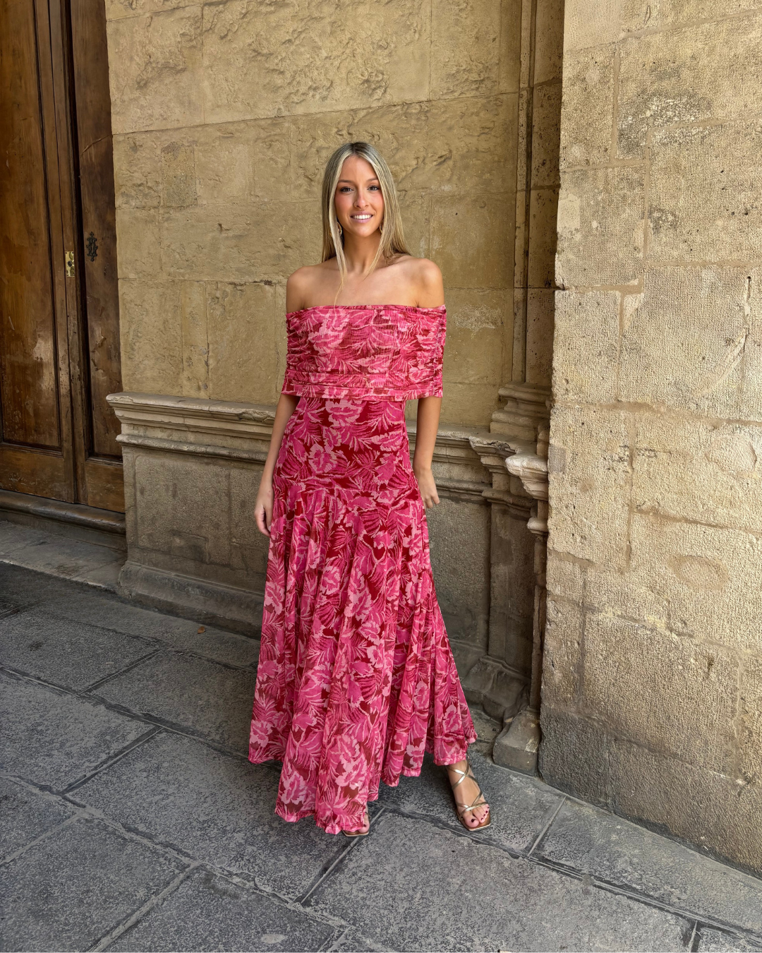 Vestido Sorano rosa *PREVENTA- EN FABRICACIÓN, SE ENTREGA EN SEMANA 6 DE ABRIL*