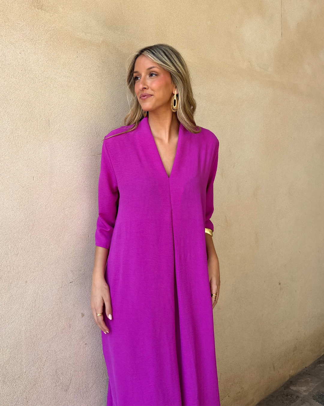 Vestido Laura buganvilla