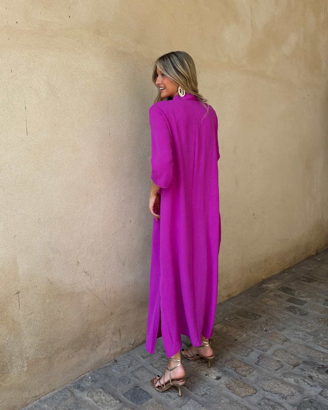 Vestido Laura buganvilla