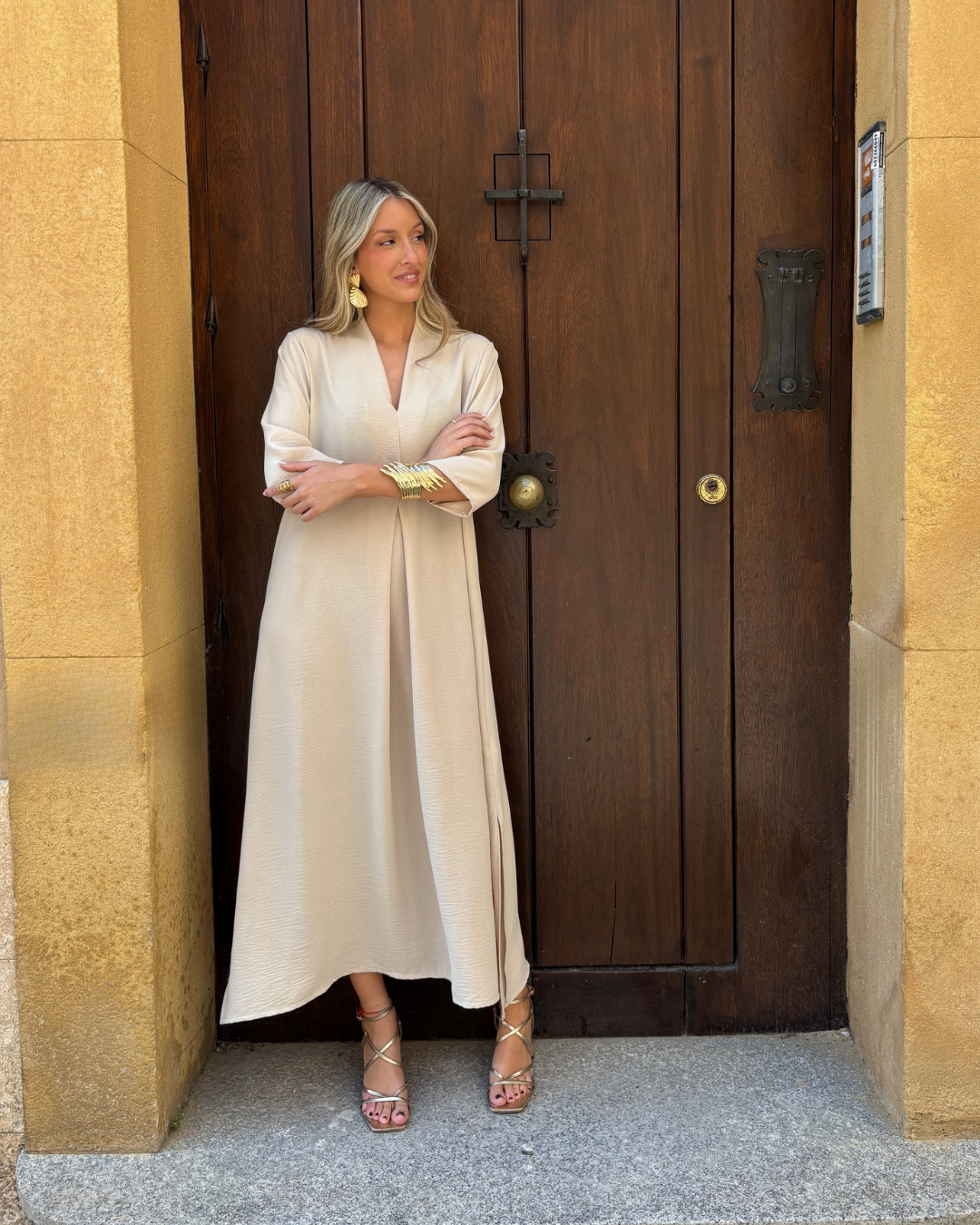 Vestido Laura beige