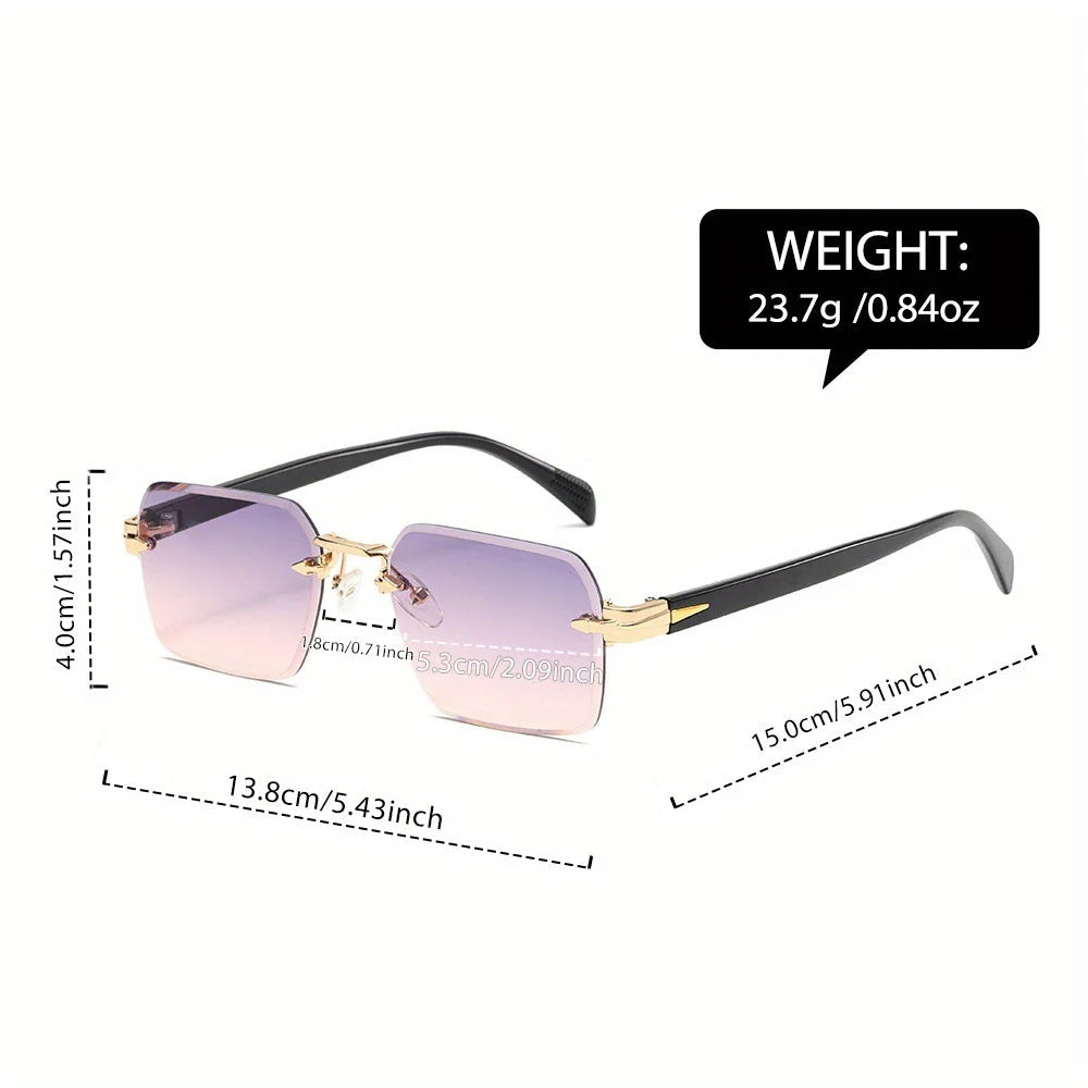 Tiver - Gafas de sol sin montura