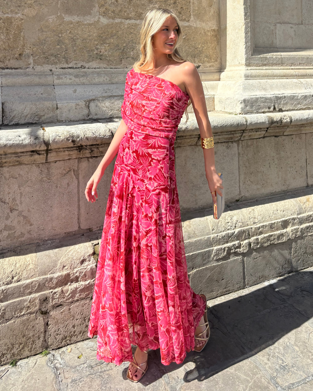 Vestido Sorano rosa *PREVENTA- EN FABRICACIÓN, SE ENTREGA EN SEMANA 6 DE ABRIL*