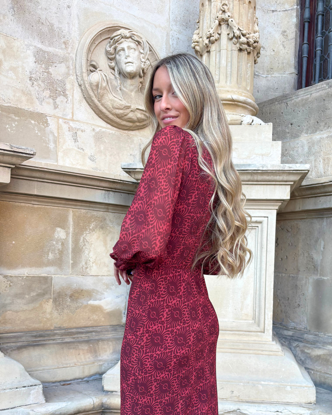 Vestido sintra granate