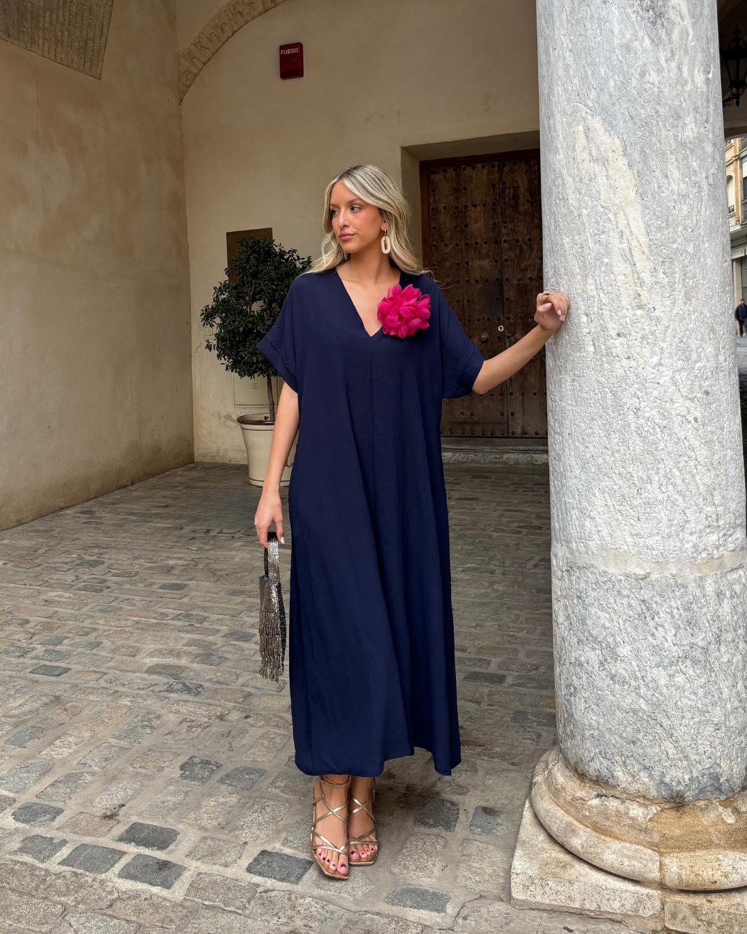 Vestido Telma marino