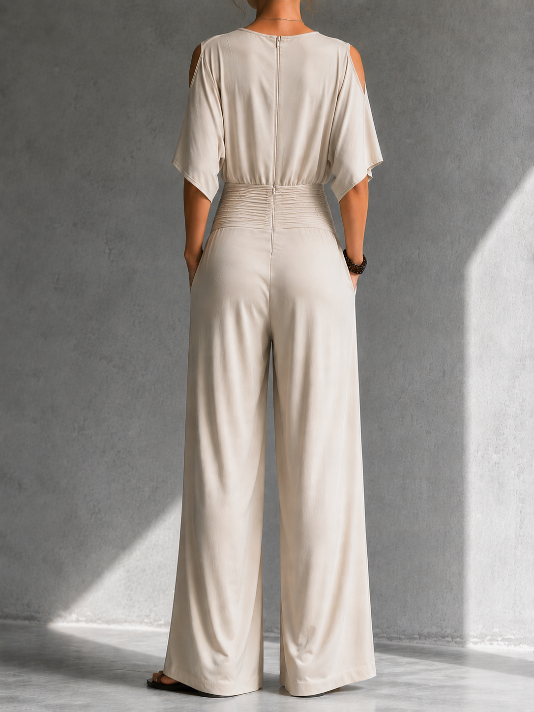 Sira | Conjunto elegante con efecto cruzado y pernera ancha