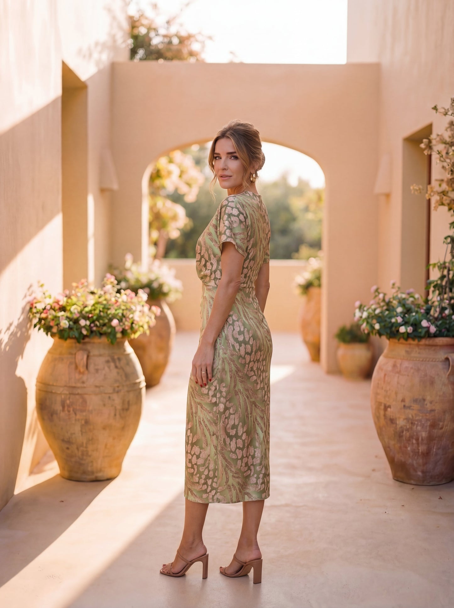 Lucía | Vestido elegante y holgado con un estampado refinado