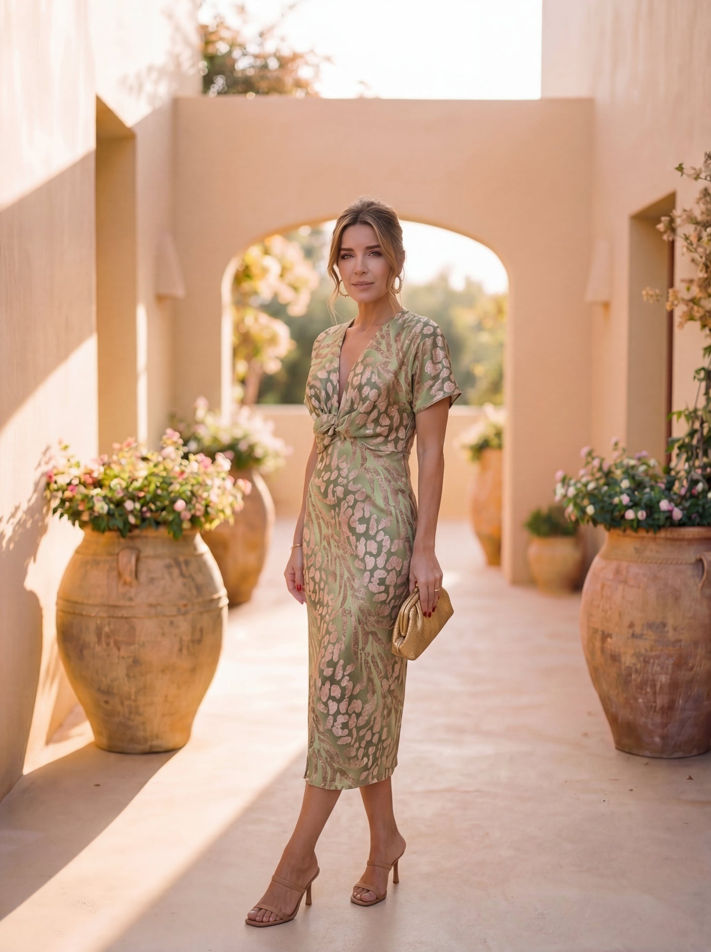 Lucía | Vestido elegante y holgado con un estampado refinado