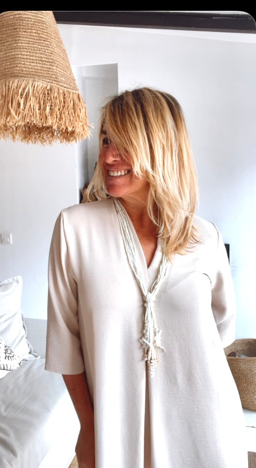 Vestido Laura beige