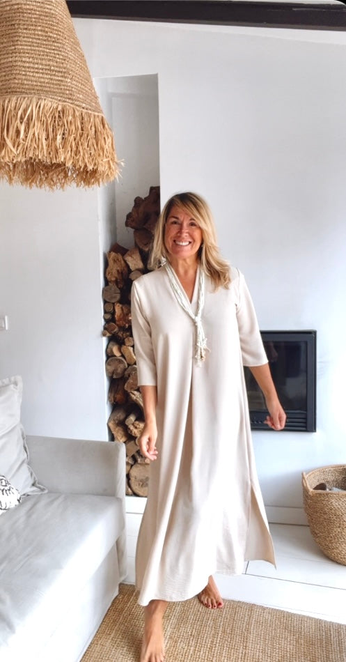 Vestido Laura beige