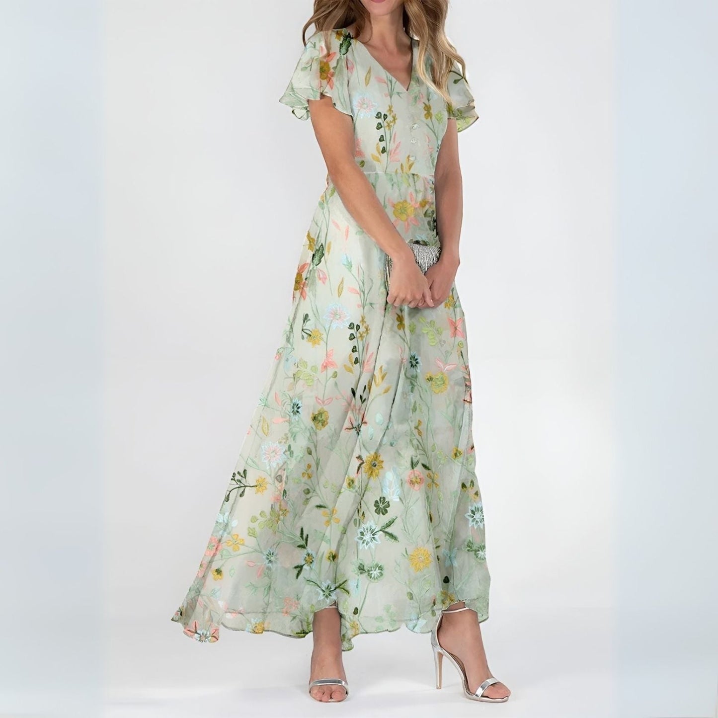 Alessia | Vestido maxi floral elegante