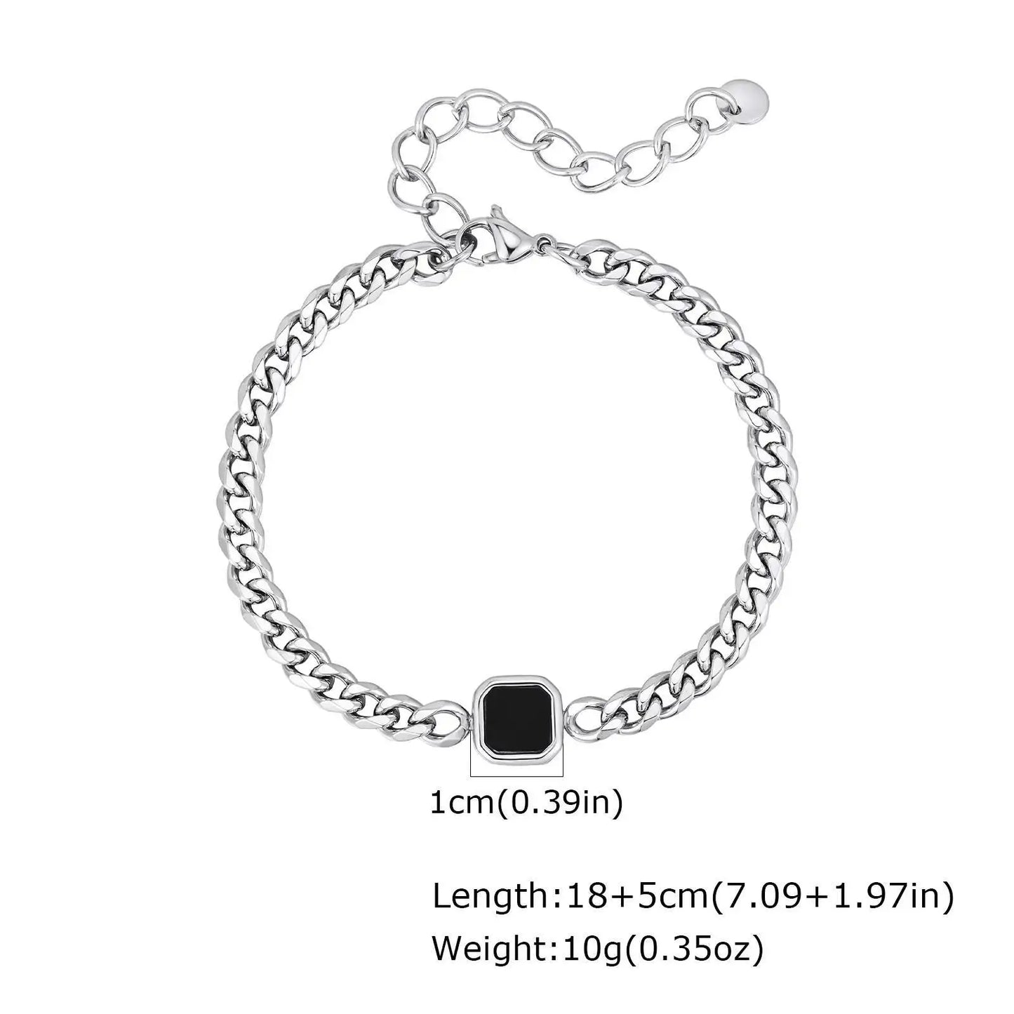 Orión - Pulsera de cadena negra
