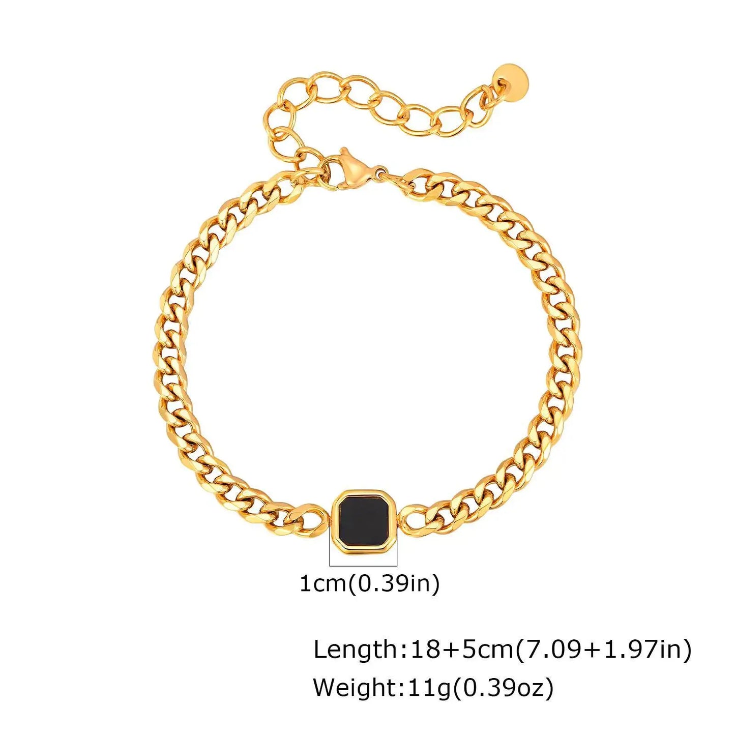 Orión - Pulsera de cadena negra
