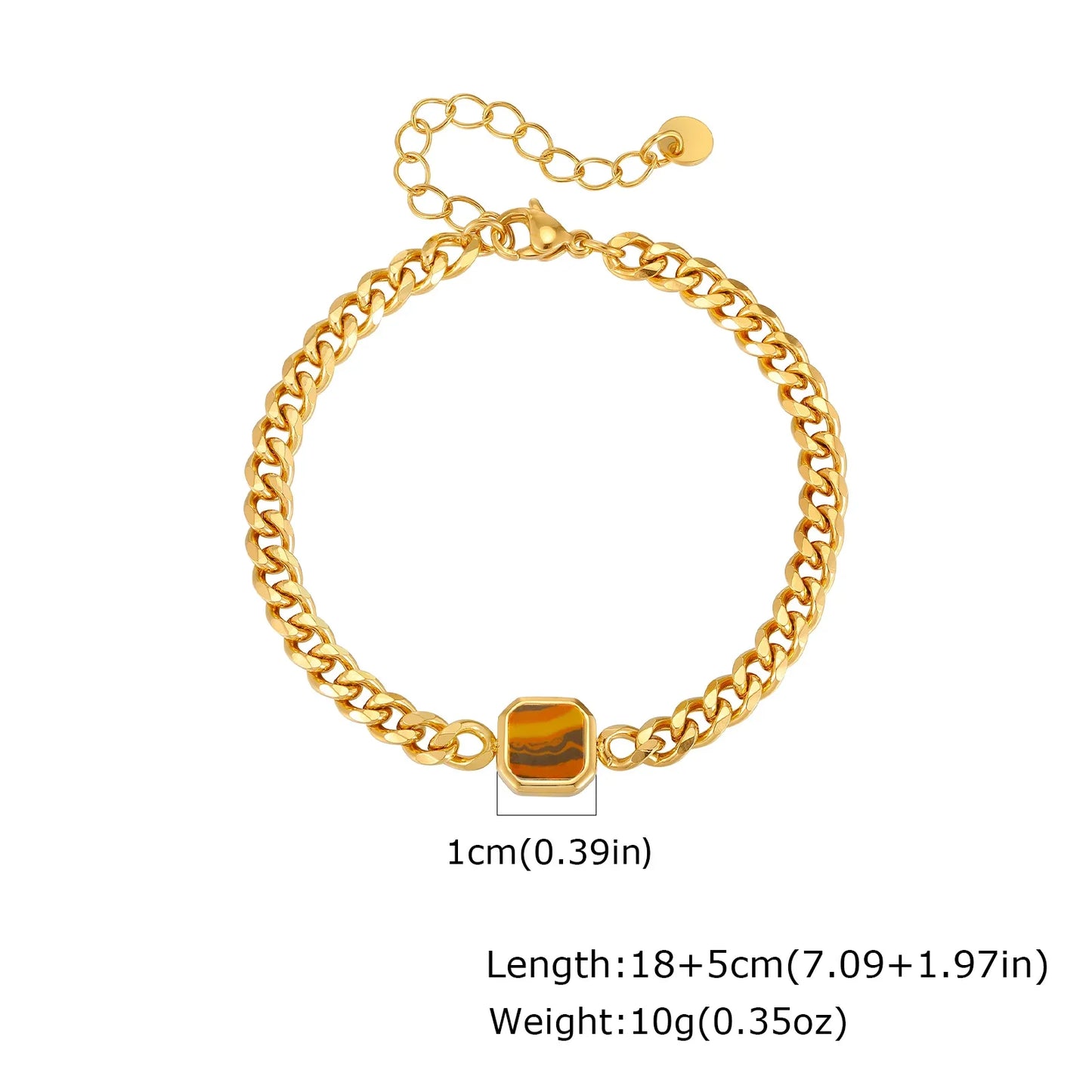 Orión - Pulsera de cadena negra