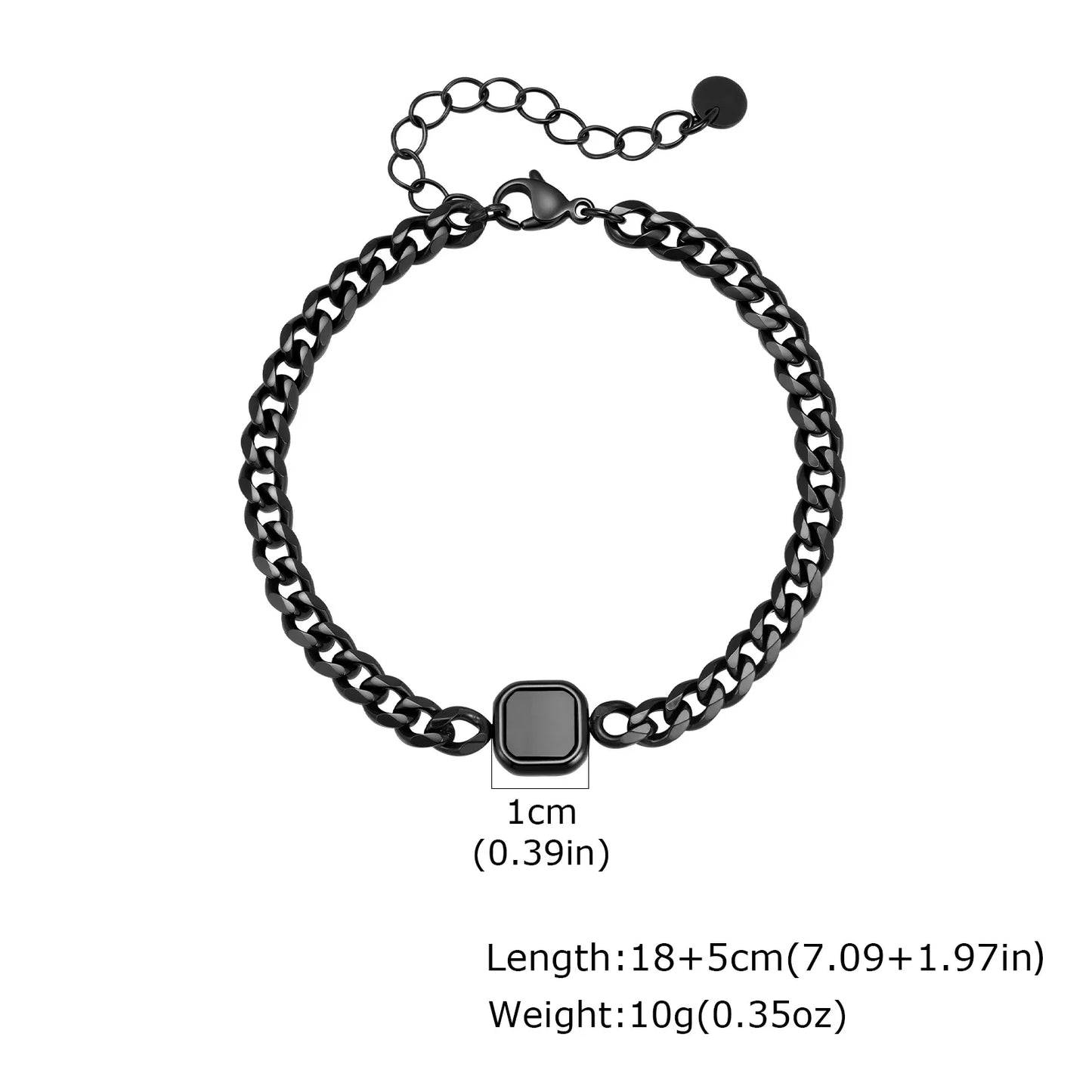 Orión - Pulsera de cadena negra