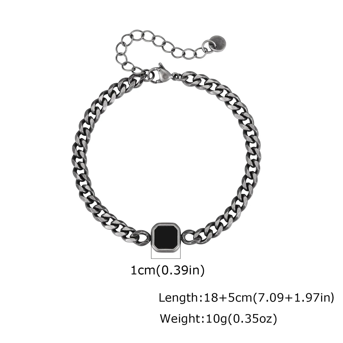 Orión - Pulsera de cadena negra
