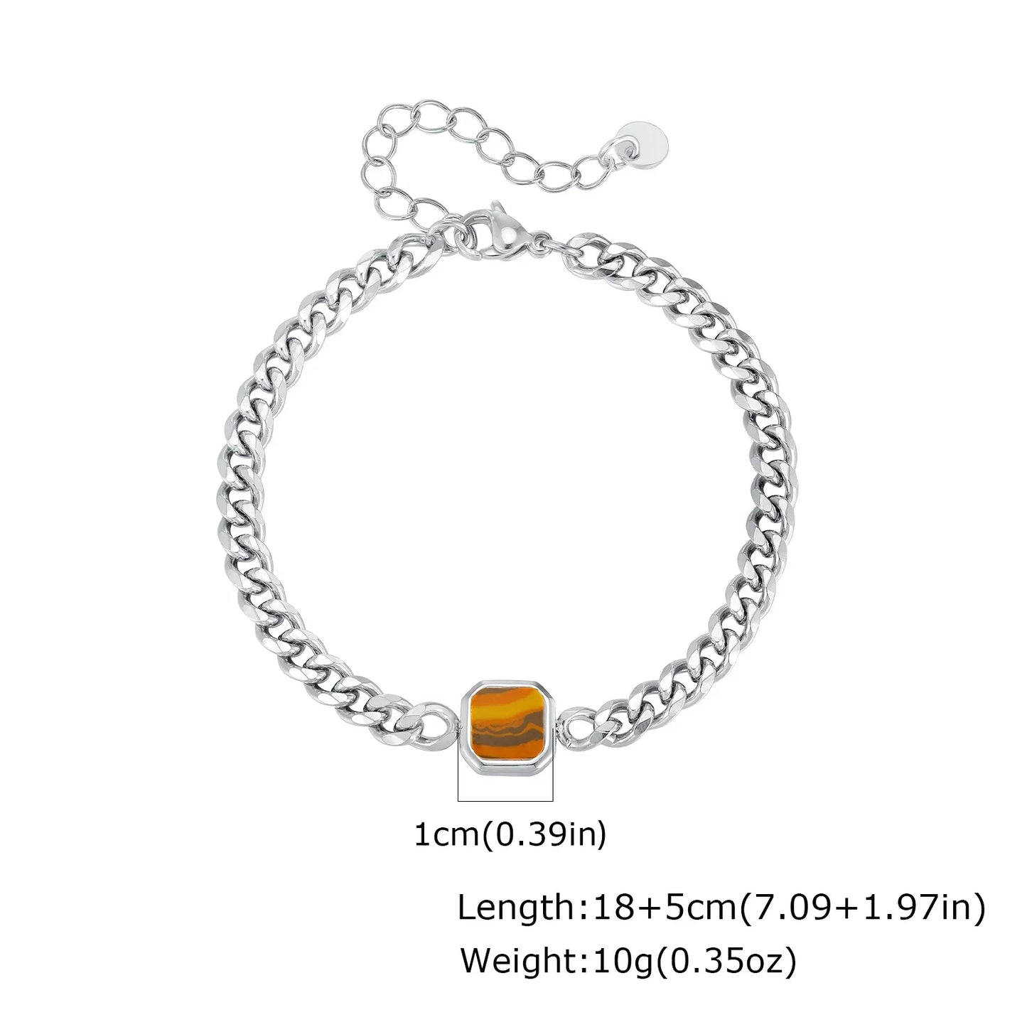 Orión - Pulsera de cadena negra