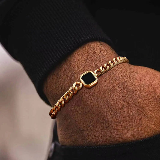 Orión - Pulsera de cadena negra