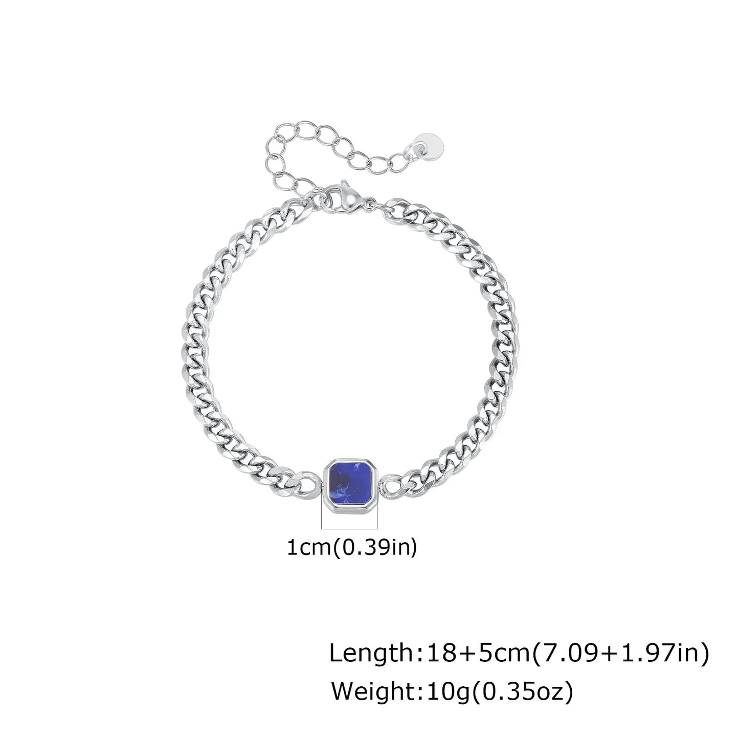 Orión - Pulsera de cadena negra