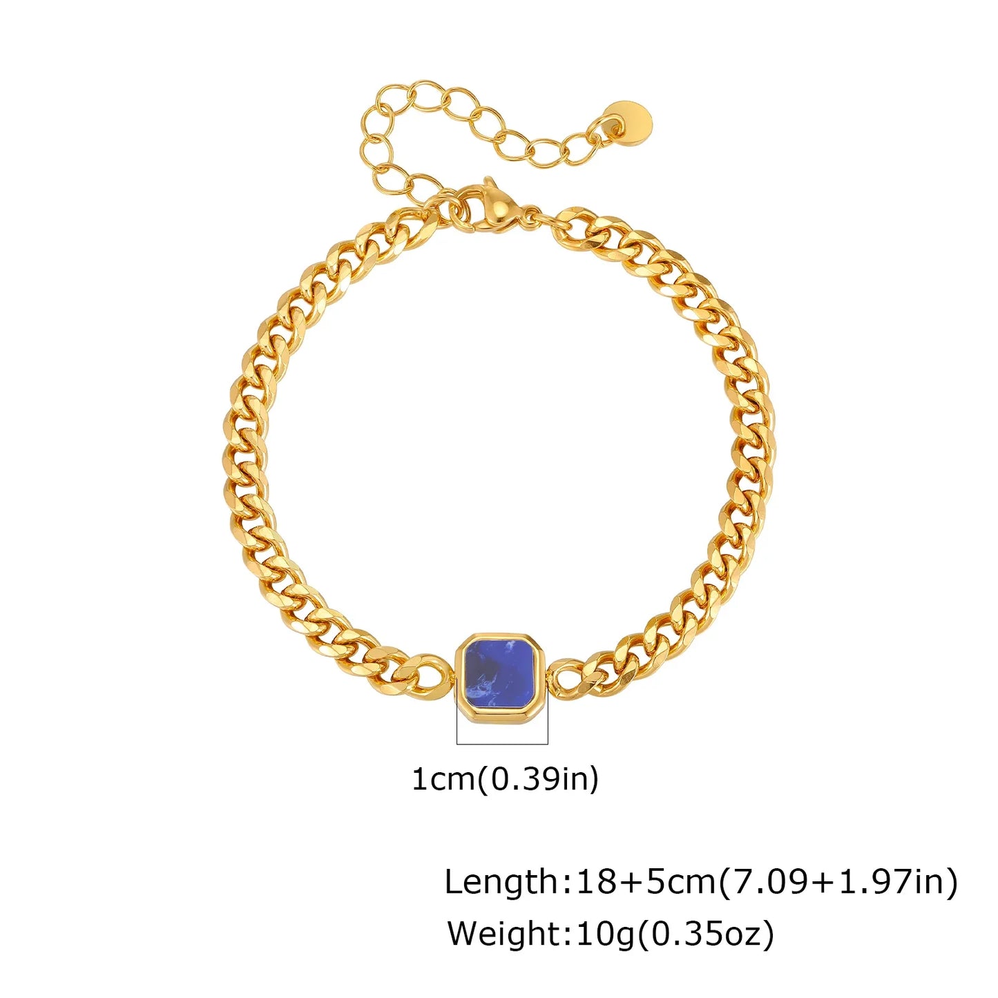 Orión - Pulsera de cadena negra