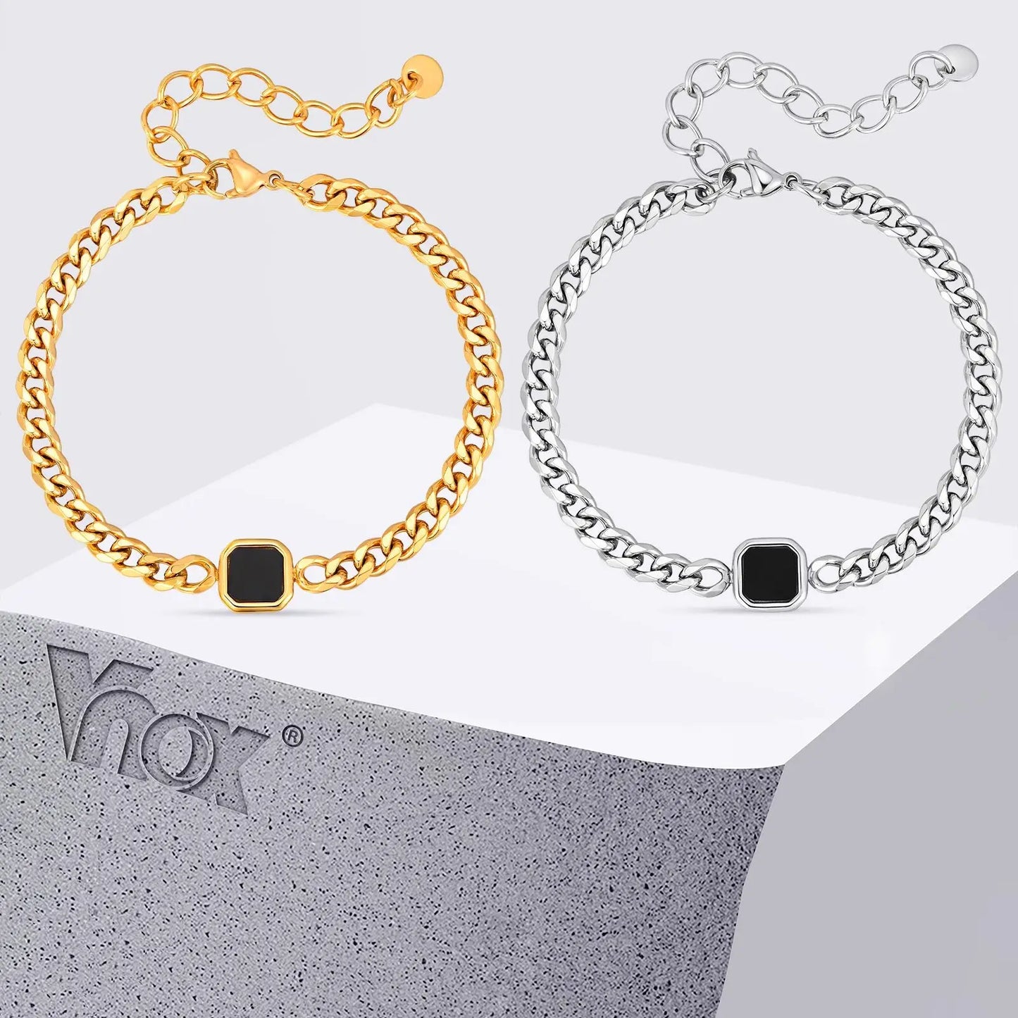 Orión - Pulsera de cadena negra