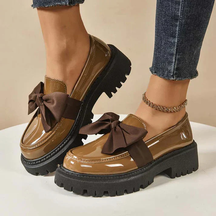 Violeta - Mocasines de plataforma con lazo